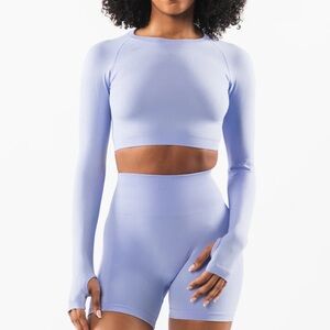 Stratus LS Crop in Mystic Blue by Alphalete